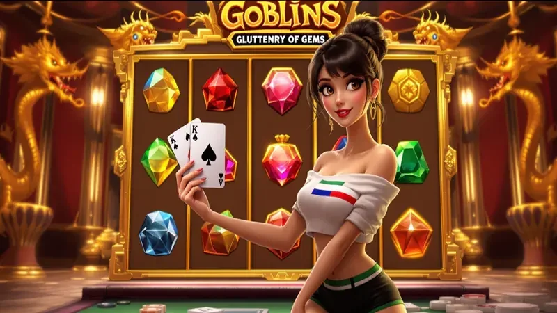 Ilustrasi permainan dengan layar cerah dan elemen hiburan digital
