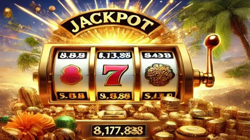 Tampilan permainan slot MARI777 dengan reel dan simbol berwarna