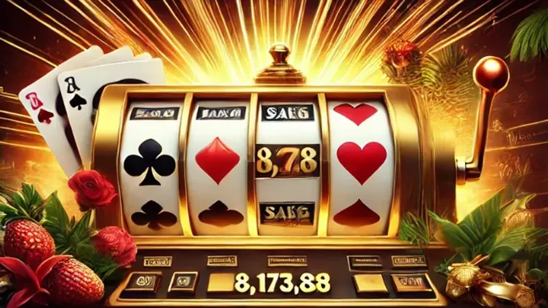 Tampilan visual permainan slot dengan simbol reel